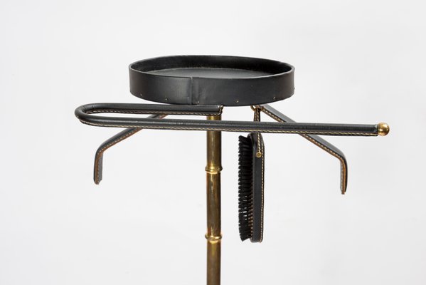 Leather Valet by Jacques Adnet, 1950s-VRR-734276