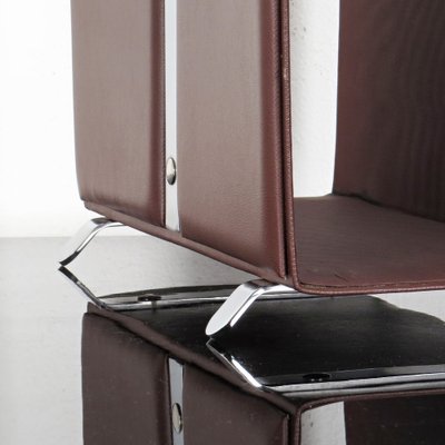 Leatherette and Steel Magazine Rack, 1960s-JUN-1811980