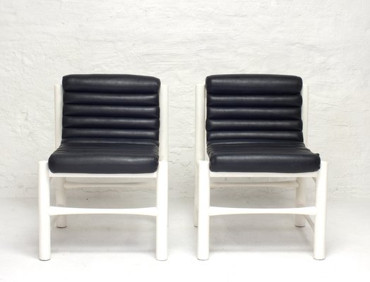 Leatherette Chairs, Italy, 1970s, Set of 2-LPM-1314722