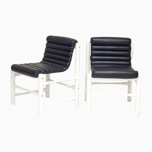 Leatherette Chairs, Italy, 1970s, Set of 2-LPM-1314722