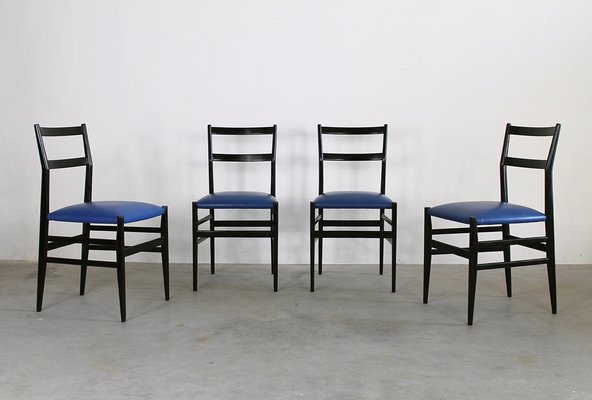 Leggera Dining Chairs by Gio Ponti for Cassina, Italy, 1950s, Set of 4-IVC-1728845