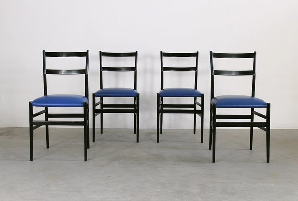 Leggera Dining Chairs by Gio Ponti for Cassina, Italy, 1950s, Set of 4-IVC-1728845