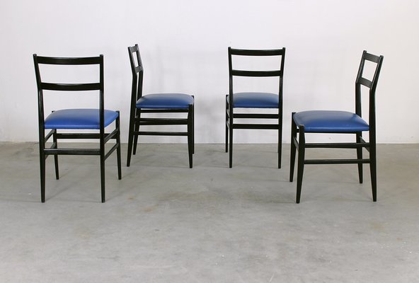 Leggera Dining Chairs by Gio Ponti for Cassina, Italy, 1950s, Set of 4-IVC-1728845