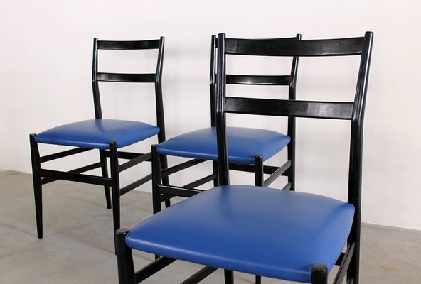 Leggera Dining Chairs by Gio Ponti for Cassina, Italy, 1950s, Set of 4-IVC-1728845