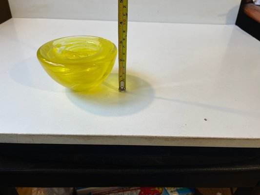 Lemon Atoll Art Glass Bowl by Anna Ehrner for Kosta Boda, 1980s-LCR-2043872