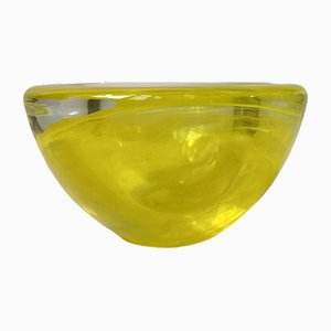 Lemon Atoll Art Glass Bowl by Anna Ehrner for Kosta Boda, 1980s-LCR-2043872