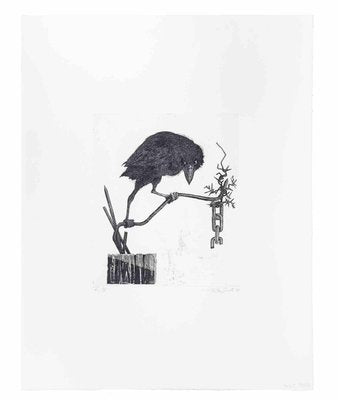 Leo Guida, Crow on the Branch, Etching, 1972-ZCI-2025326