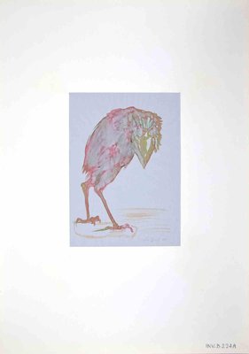 Leo Guida, Crow, Original Ink & Watercolor, 1972-ZCI-1379341