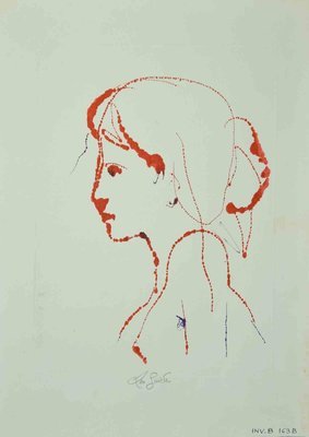 Leo Guida, Portrait, Original Drawing, 1970-ZCI-1002181