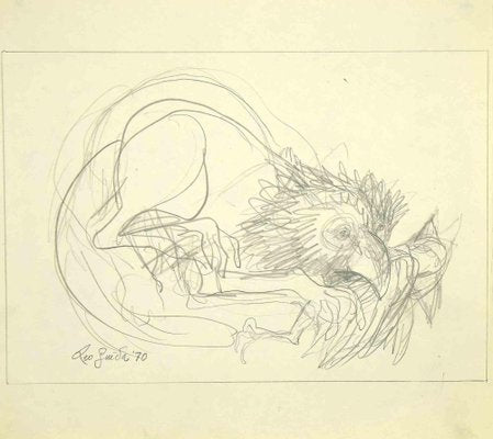 Leo Guida, The Attack, Original Pencil Drawing, 1970-ZCI-1379270