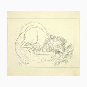 Leo Guida, The Attack, Original Pencil Drawing, 1970-ZCI-1379270