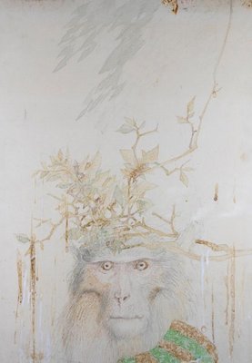 Leo Guida, The Monkey, Ink on Canvas Drawing, 1989-ZCI-1423546