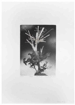 Leo Guida, The Tree at Villa, Etching, 1970s-ZCI-1788565