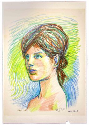 Leo Guide, Portrait, 1970, Original Drawing-ZCI-987376