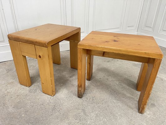 Les Arcs Bedside Tables by Charlotte Perriand, 1960s, Set of 2-PB-2040306