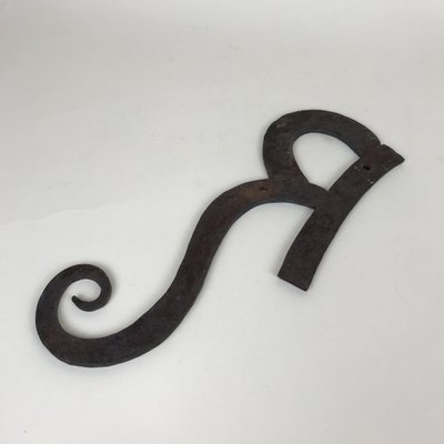 Letter R with Wrought Iron Curl, 1970s-YNA-656153