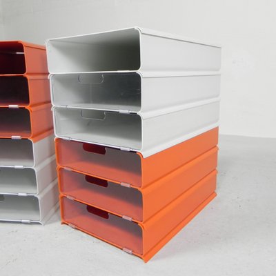 Letter Trays by Giugiaro for Lavatelli, 1970s, Set of 12-TL-1793744