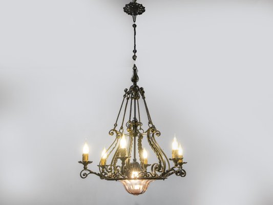 Liberty Chandelier by Alessandro Mazzucotelli, 1890s-XSC-1377055