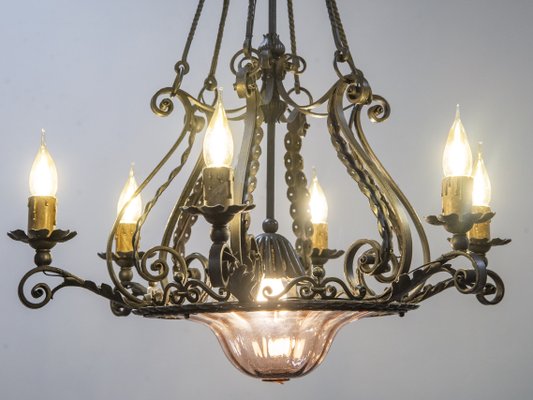 Liberty Chandelier by Alessandro Mazzucotelli, 1890s-XSC-1377055