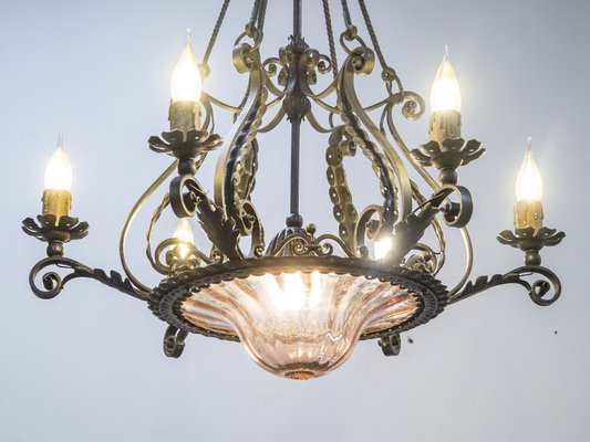 Liberty Chandelier by Alessandro Mazzucotelli, 1890s-XSC-1377055