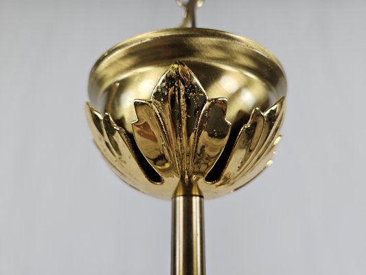 Liberty Italian Glass and Brass Chandelier, 1970s-ZUW-1819201