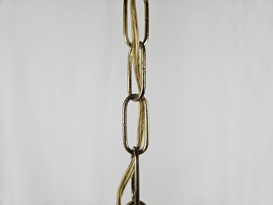 Liberty Italian Glass and Brass Chandelier, 1970s-ZUW-1819201