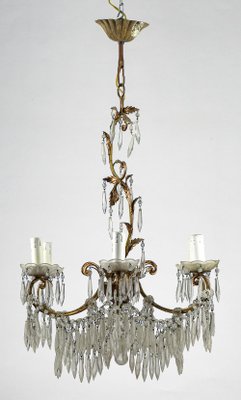 Liberty Style Chandelier with Six Lights, Italy, 1940-RAQ-1115445