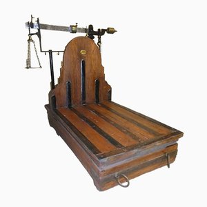 Libra Iron, Brass and Wood Bench by Leonardo Bertani, Italy, 1800s-ERB-883851