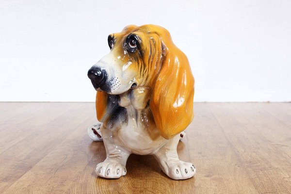 Life-Size Ceramic Basset Hound, 1970s-BQF-932050