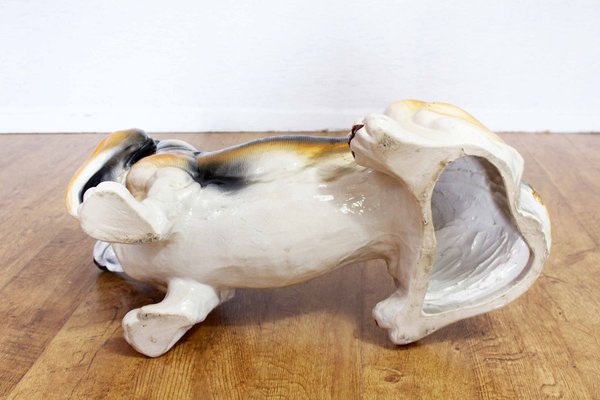 Life-Size Ceramic Basset Hound, 1970s-BQF-932050