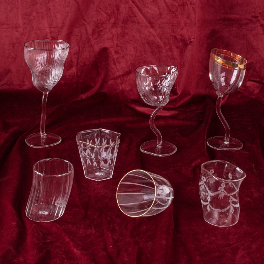 Wine Glass Classics on Acid Greca by Seletti