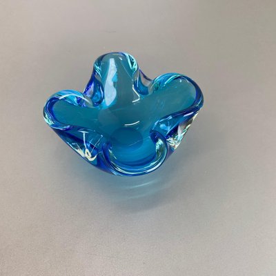 Light Blue Murano Glass Bowl or Ashtray, Italy, 1970s-QZ-1146315