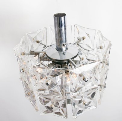 Light Fixtures in Nickel and Crystal Glass from Kinkeldey, 1970s, Set of 5-VDW-913235