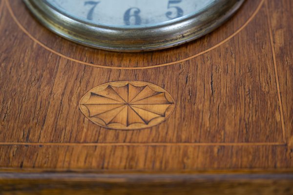 Light Mahogany Marquetry Carmine Clock, 1920s-UY-1427394