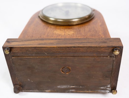 Light Mahogany Marquetry Carmine Clock, 1920s-UY-1427394