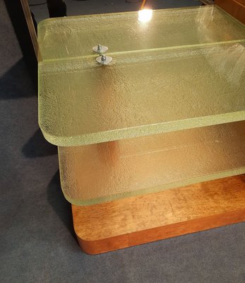 Light Wood Dressing Table with Glass Tiles, 1940s-AWH-825532