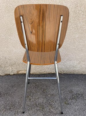 Light Yellow & Brown Formica Dining Table & Chairs Set, 1950s, Set of 5-SDV-875771