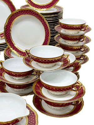 Limoges Dinner Service in Polished Gilding with Agate from Raynaud & Co., Set of 199-UCH-1224268