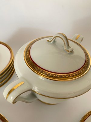 Limoges Porcelain and 24-Karat Gold Coffee Service, 1930s, Set of 19-UR-1431400