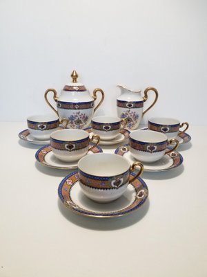 Limoges Porcelain Coffee Set, 1950s, Set of 14-EHL-621214