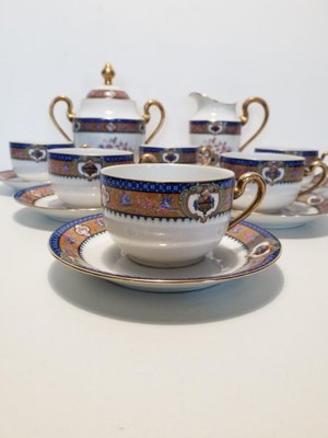 Limoges Porcelain Coffee Set, 1950s, Set of 14-EHL-621214