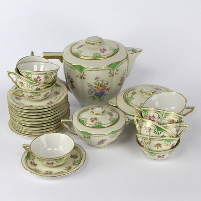 Limoges Porcelain Coffee Set by Charles Ahrenfeldt, Set of 27-NE-1115927