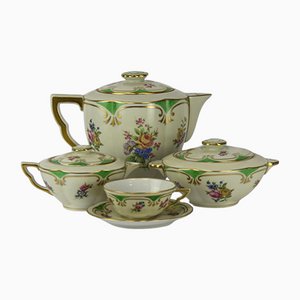 Limoges Porcelain Coffee Set by Charles Ahrenfeldt, Set of 27-NE-1115927