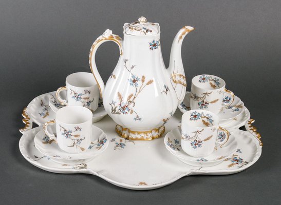 Limoges Porcelain Tea and Coffee Service, Set of 6-WFS-1704891