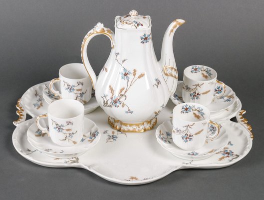 Limoges Porcelain Tea and Coffee Service, Set of 6-WFS-1704891