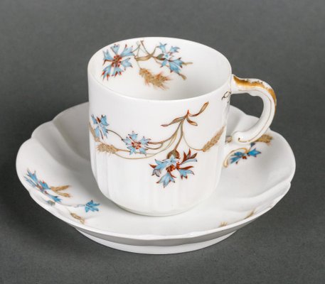 Limoges Porcelain Tea and Coffee Service, Set of 6-WFS-1704891