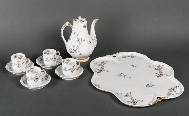 Limoges Porcelain Tea and Coffee Service, Set of 6-WFS-1704891