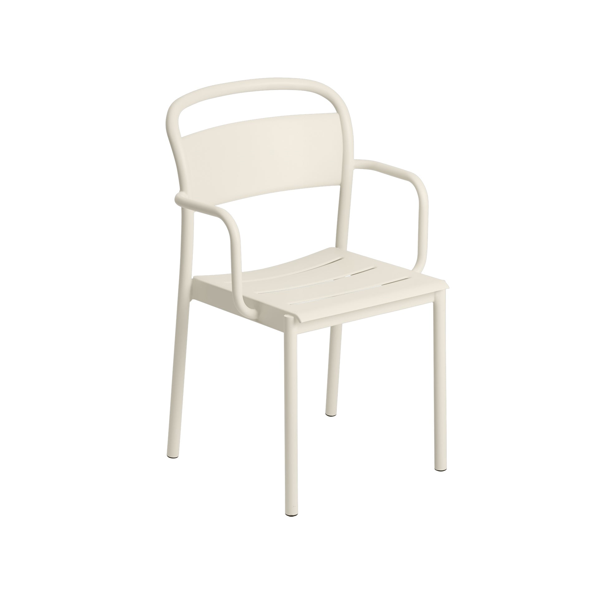 Linear Steel Dining Chair w. Armrest by Muuto #Off-white
