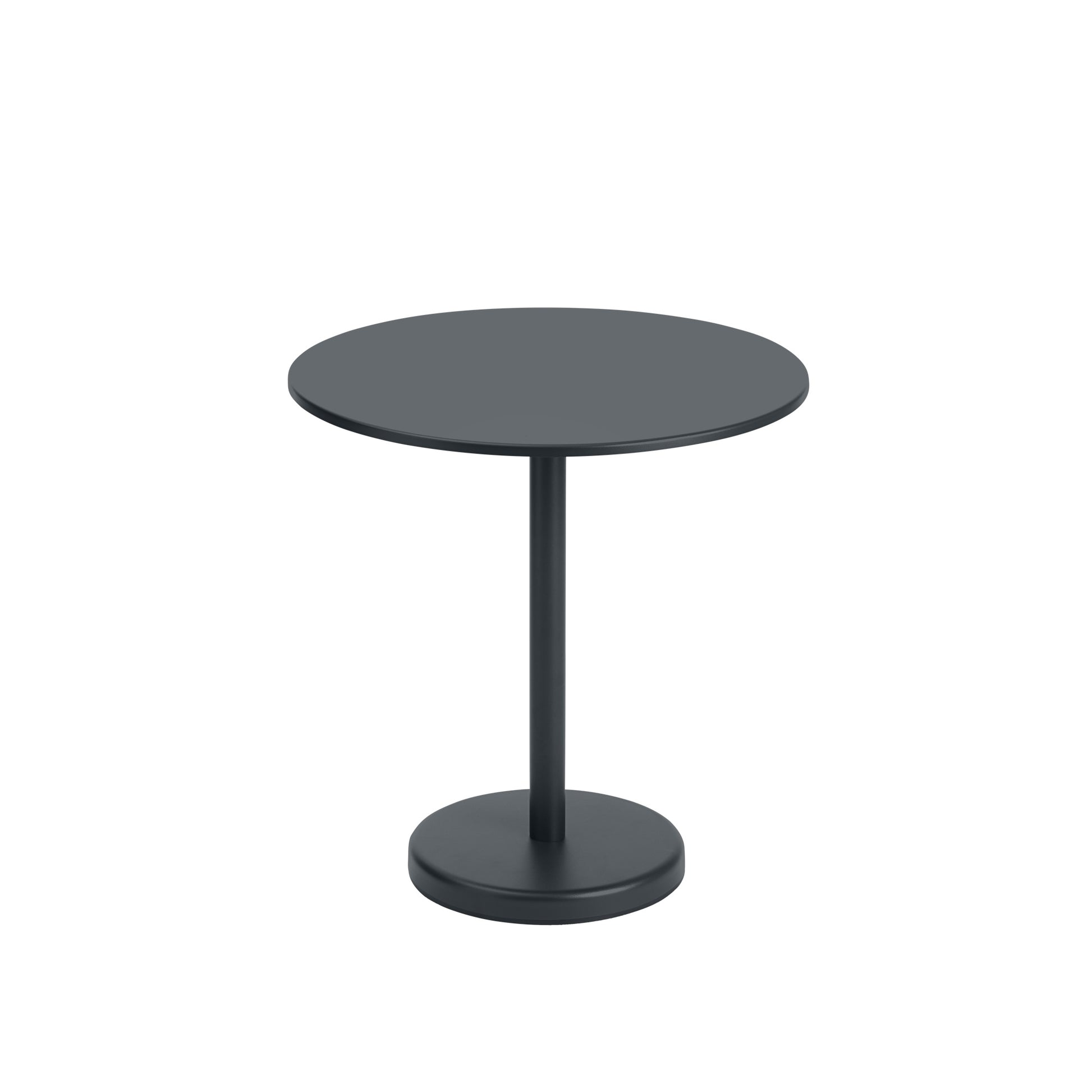 Linear Steel Café Garden Table Ø70 by Muuto #Black