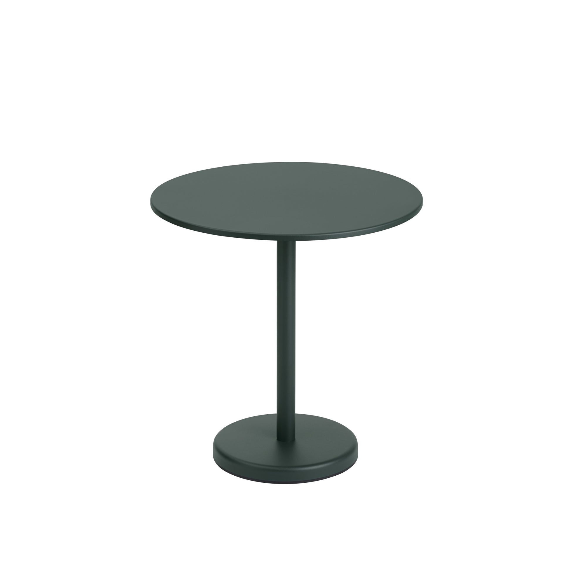 Linear Steel Café Garden Table Ø70 by Muuto #Dark Green